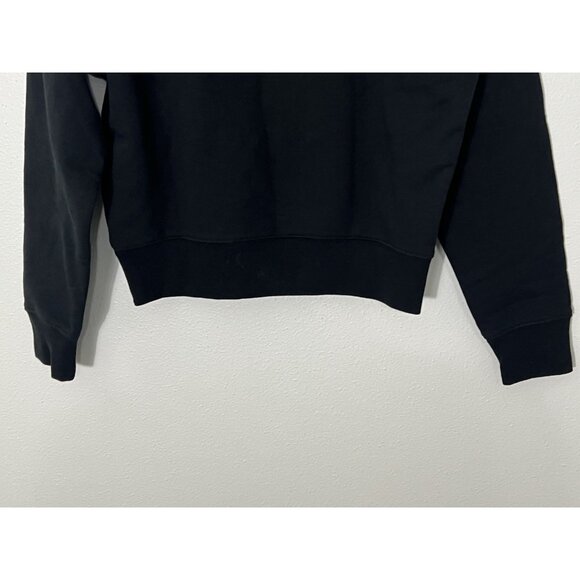 NWT Organic Basics Black Cotton Weekend Boxy Crewneck Sweatshirt Size XXS - Picture 9 of 12